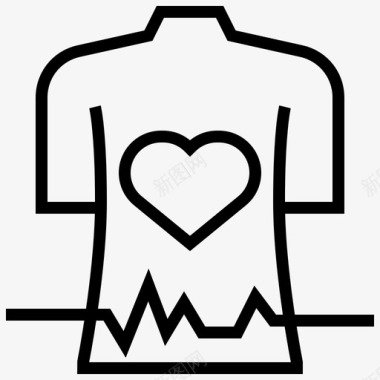 心率身体心电图图标