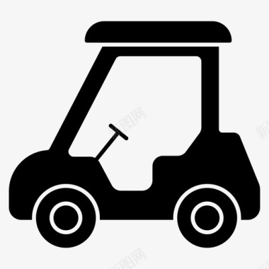 高尔夫球车沙丘车电动小车图标