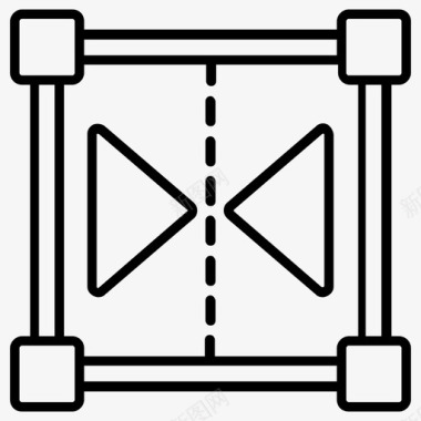 新闻联播插画工具反射设计工具绘图工具图标