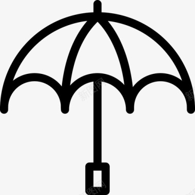 下雨天雨伞保护下雨图标