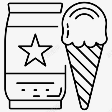 零食快餐冰淇淋图标