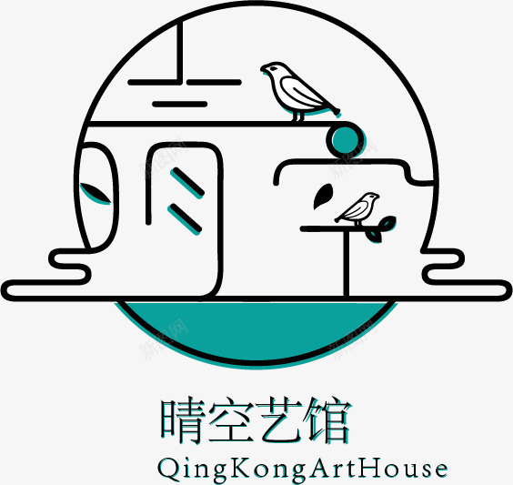 晴空花艺馆logopng免抠素材_88icon https://88icon.com 晴空 花艺