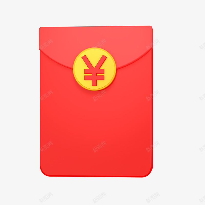 红色微信红包立体png免抠素材_88icon https://88icon.com 红色 微信 红包 立体