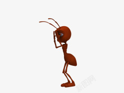 蚂蚁昆虫红蚂蚁滑稽搞笑漫画未完成数字艺术隔离孤立素材