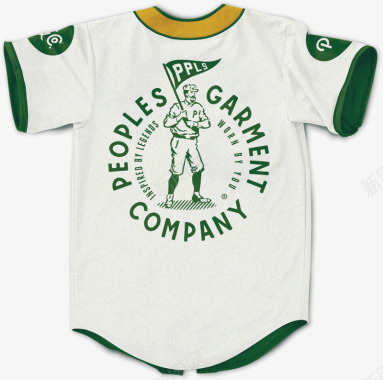 PeoplesGarmentCo棒球服装品牌设计古图标