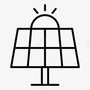 太阳能板太阳能板光伏电池太阳能图标