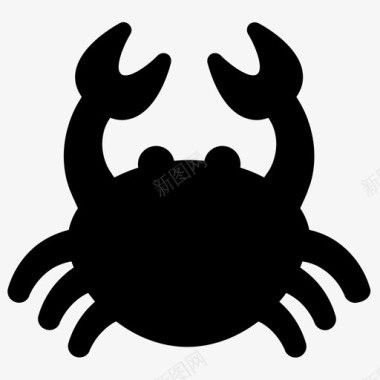 螃蟹动物海蟹图标