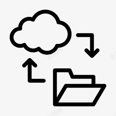 云传输数据传输文件夹云数据传输图标