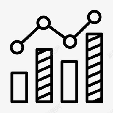 商务步骤图表分析条形图图表图标