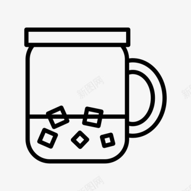 冰块茶饮料咖啡图标