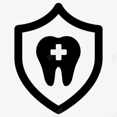 牙科防护牙齿保护图标
