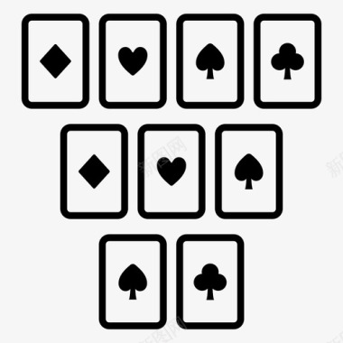 扑克牌纸牌游戏魔术图标