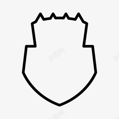 防护骑士盔甲盾牌盔甲徽章图标