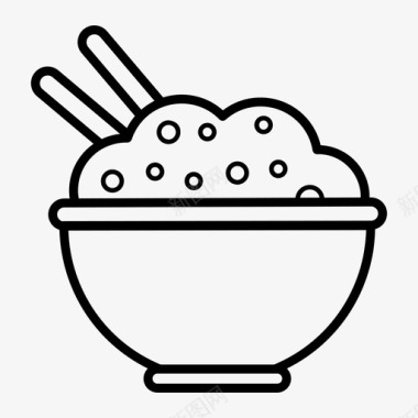 粥麦片碗美味食品图标