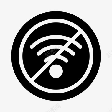 WiFi信号停止信号wifi阻止不允许图标