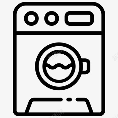洗衣机洗衣机洗衣房旅游和酒店图标