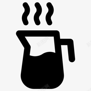 铁色浇水壶水壶热水水图标