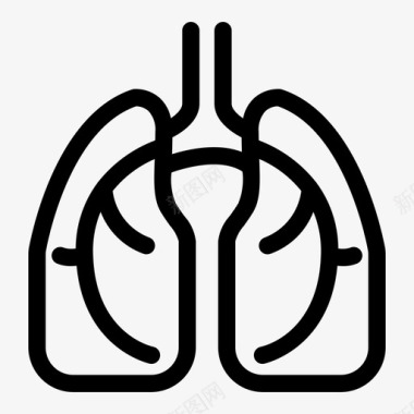 诊所标志肺部护理诊所图标