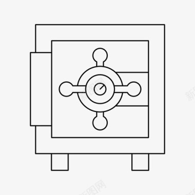 宜家储物柜保险库储物柜保险箱图标