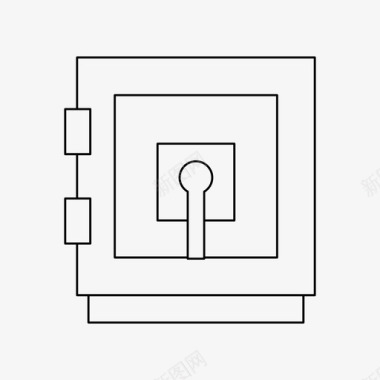 宜家储物柜保险箱储物柜保安图标