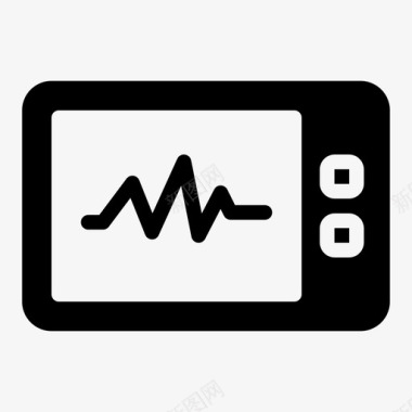 监视器屏幕医学屏幕节拍监视器图标