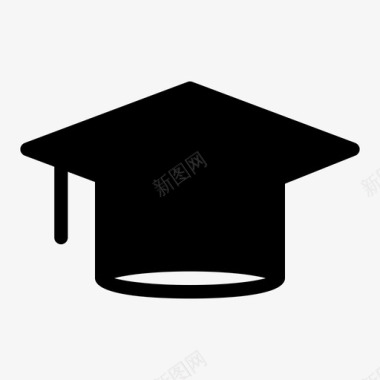 帽子符号学位证书文凭图标