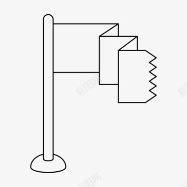 国家挥舞旗杆旗帜终点国家图标