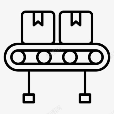 皮带裤产品工厂输送带工厂机器图标
