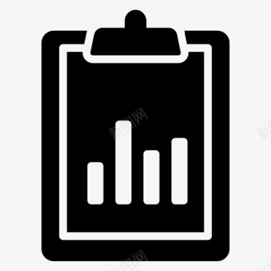 报表自动生成报表页剪贴板文档图标