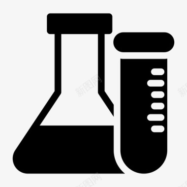 科学小实验实验室烧瓶科学图标