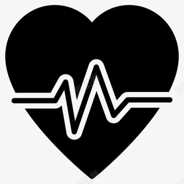 生命的心跳心跳健康心脏图标