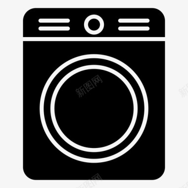干衣机洗衣服务洗衣机图标