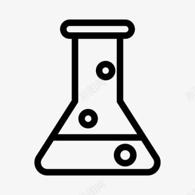 科学医疗标烧瓶烧杯实验室图标