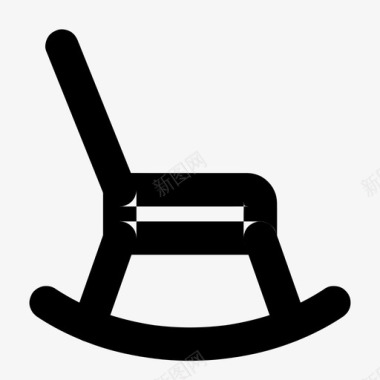 座椅摇椅家具内饰图标