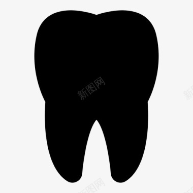 小牙齿牙齿牙科医疗保健图标