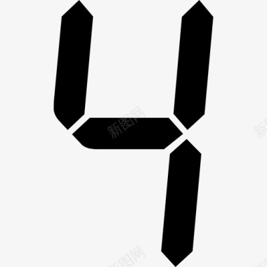 墨迹数字4数字4图标