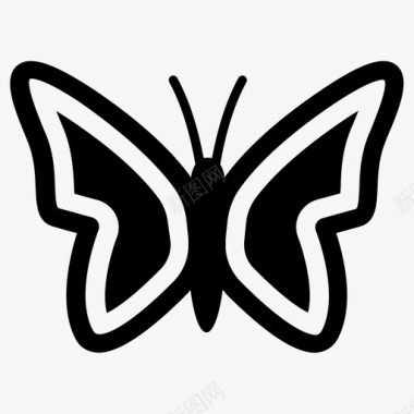 蝴蝶触角昆虫图标