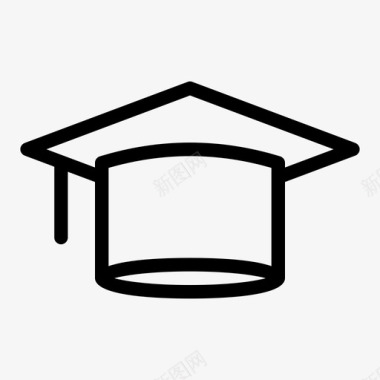 帽子符号学位证书文凭图标