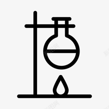 学校实验烧瓶烧杯实验室图标