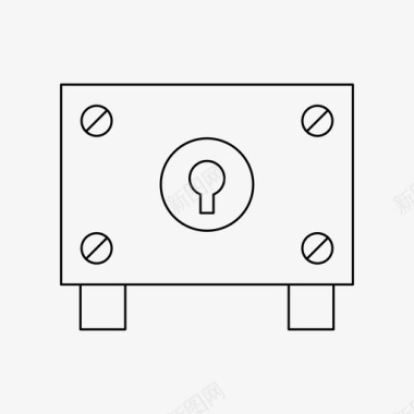 储物柜保险箱储物柜保安图标