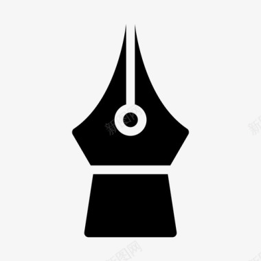 创意羽毛钢笔钢笔艺术创意图标