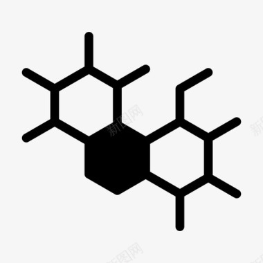 细胞群细胞分子原子生物学图标