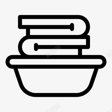 擦车巾洗衣巾衣服折叠图标