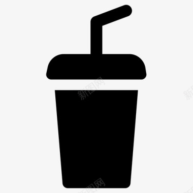 冰镇冷饮饮料冷饮塑料杯图标