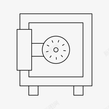 保险柜设计保险箱储物柜保安图标