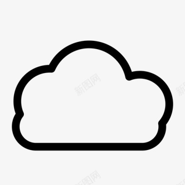 阴天图标云云存储计算图标