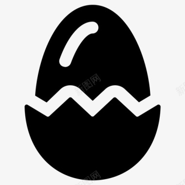 农家鸡蛋鸡蛋碎鸡蛋复活节蛋图标