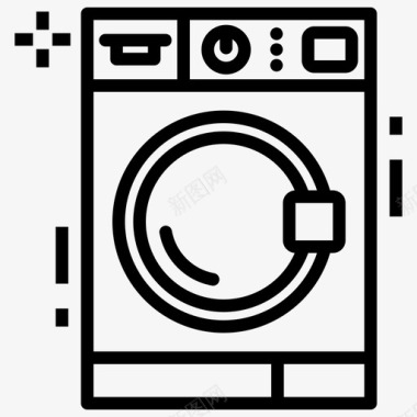 全自动洗衣机自动洗衣机布艺洗衣机图标
