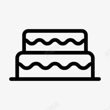 生日蛋糕美味甜点图标
