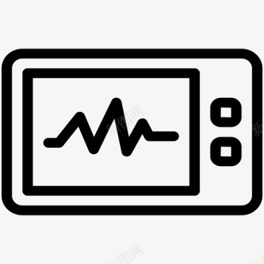 监视器屏幕医学屏幕节拍监视器图标